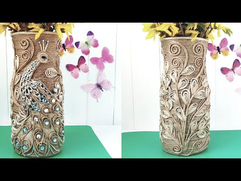 Видео: Ваза в технике ДЖУТОВАЯ ФИЛИГРАНЬ.
