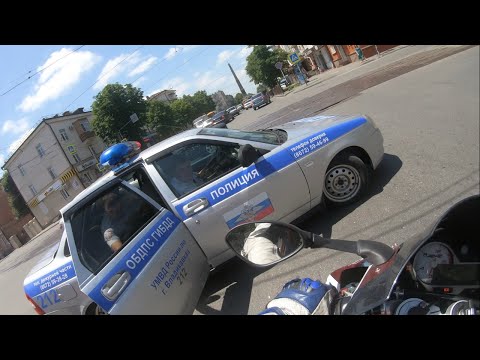 Видео: Уехали от гайцов во Владикавказе // Погоня за спортбайками на приоре