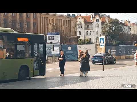 Видео: Октябрськие зарисовки. Прогулка по центру г. Днепр. Площадь, ЦУМ, Театральный бульвар #днепр