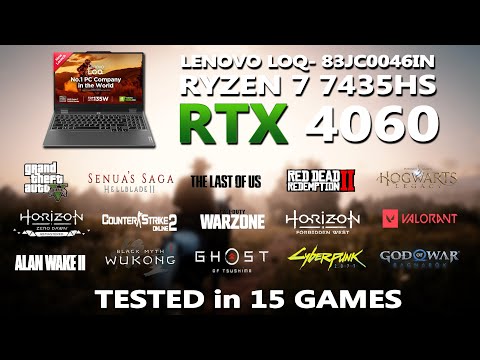 Видео: LENOVO LOQ 15 — игровой тест RYZEN 7 7435HS + RTX 4060 | Протестировано в 15 играх | RTX 4060 |