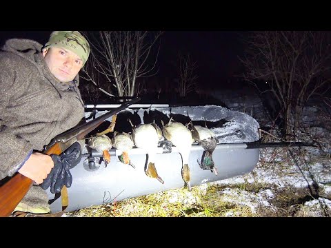 Видео: ОХОТА НА СЕЛЕЗНЯ С РУЖЬЕМ ИЖ-54. ОХОТА НА УТКУ С ЧУЧЕЛАМИ ВЕСНОЙ. Норма взята с двухстволкой.