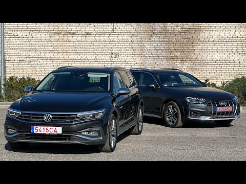 Видео: Volkswagen Passat B8 Alltrack 2.0 BiTDI 240л.с.  VS  Audi A4 B9 Allroad 2.0TFSI 249л.с. Кто кого !?