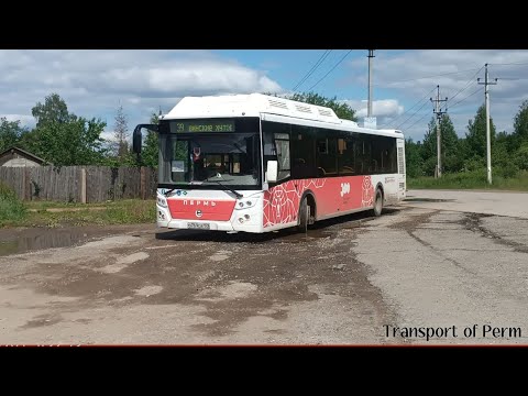 Видео: Пермь Автобусный маршрут №39 Ласьвинские хутора - М/р Оборино ЛиАЗ-5292.67 (GNG) ООО "Дизель"