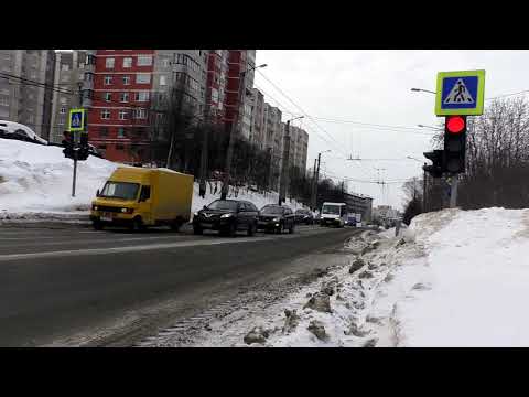 Видео: Мурманск,пр.Ленина, Кирова,ул. Зелёная, МГТУ