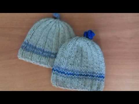 Видео: Макушка шапки, связанной резинкой 3 лиц.×1 изн. // Closing the top of the cap.