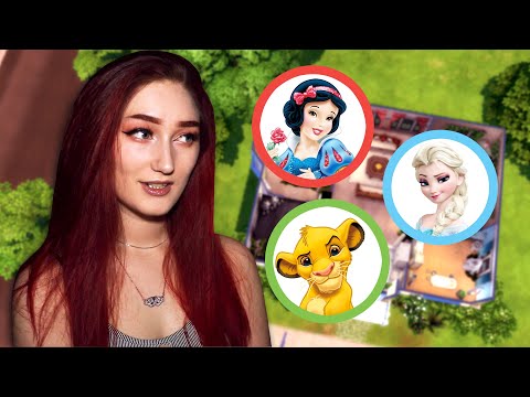 Видео: Построила дом в Симс 4, но каждая комната это рандомный мультфильм Дисней