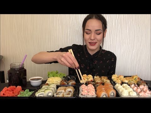 Видео: MUKBANG | 100 суши/роллов съем? | 100 sushi rolls | не АСМР