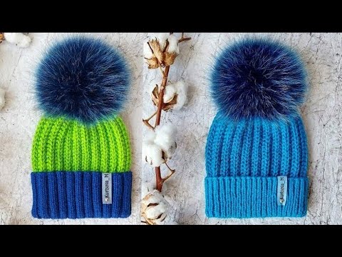 Видео: Простая и универсальная шапка спицами резинкой "Патронаш" или  ФРАНЦУЗСКАЯ ГРАНЕНАЯ  РЕЗИНКА.