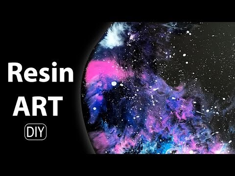 Видео: ЭФФЕКТ ТУМАННОСТИ С ЛУННЫМ ПИГМЕНТОМ. Техника RESIN ART.