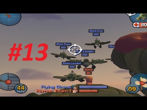 Видео: Worms 3D Прохождение #13 Бомбардировщики атакуют [ЧЕРВЯКИ в 3D]