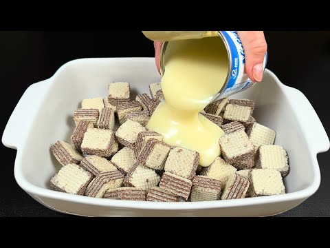 Видео: Взбиваем сгущенку с вафлями! Самый вкусный десерт этого ЛЕТА! без выпечки!
