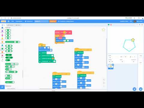 Видео: Рисуем геометрические фигуры на  скретч.Draw geometric shapes on scratch.