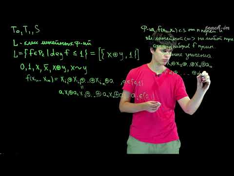 Видео: Старостин М.В. -  Теория дискретных функций. Семинары - 5. Булевы функции. Замкнутые классы