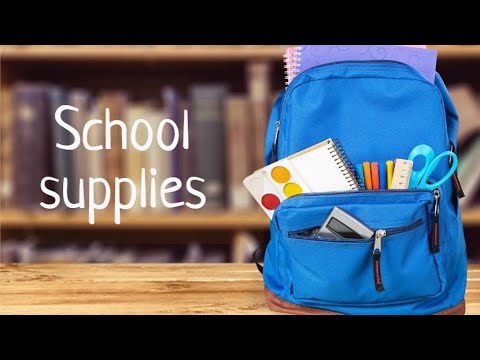 Видео: School supplies in English. Школьные принадлежности на английском языке #school#supplies