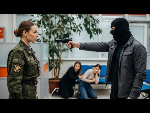 Видео: "ДЕНЬГИ НА СТОЛ!"- кричал грабитель, пока не встретил её.. Он и не подозревал, что перед ним ГЕНЕРАЛ