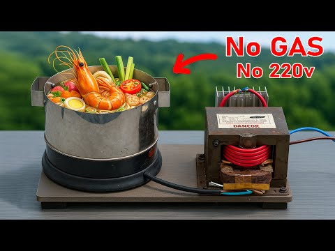 Видео: Бесплатная плита НАВСЕГДА от старого чайника, поразившего миллиарды людей, без газа, без 220в