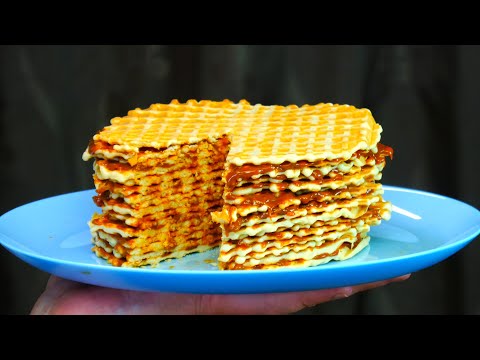 Видео: Домашний Вафельный торт со сгущенкой. Вкус, который помнит каждый.
