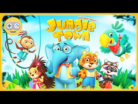 Видео: День рождения слоненка в Jungle Town. Игра для детей про зверят