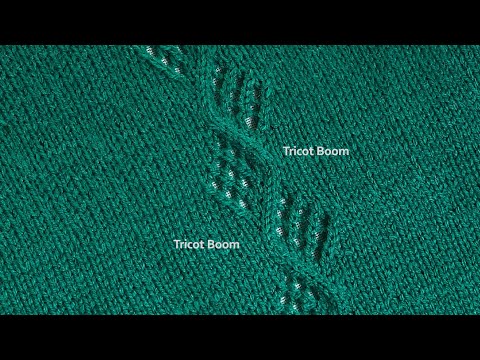 Видео: Змейка и ажурные ромбики. Вязание спицами.