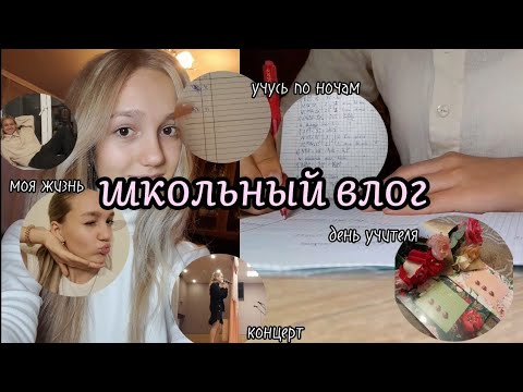 Видео: ШКОЛЬНЫЙ ВЛОГ| уроки, конерт, учусь по ночам