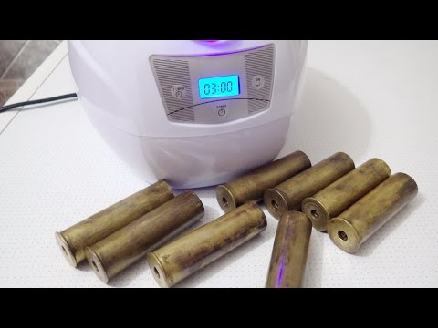 Видео: Ультразвуковая чистка гильз Ultrasonic Cleaner