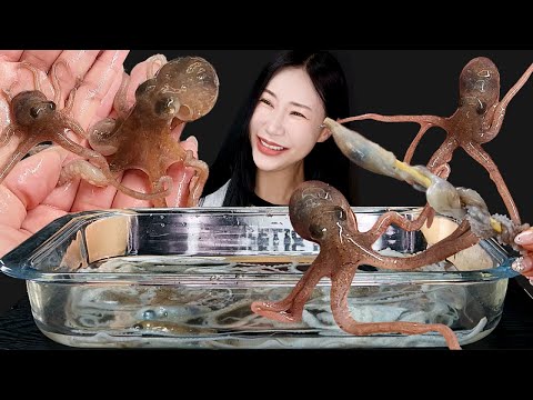 Видео: Сырый осьминог + соус Spicy🔥 Mukbang
