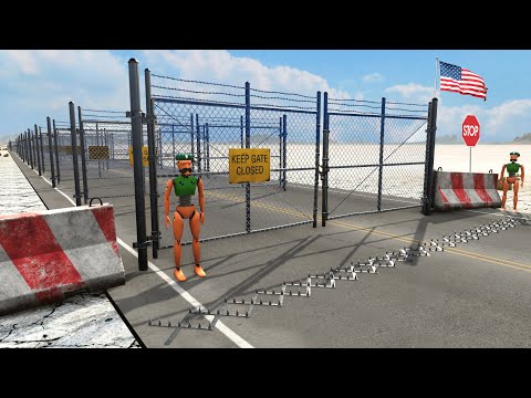 Видео: ПОГРАНИЧНЫЙ КОНТРОЛЬ! НЕЗАКОННОЕ ПЕРЕСЕЧЕНИЕ ГРАНИЦЫ | BeamNG.drive