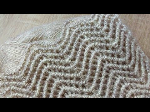 Видео: схема вязания крючком зигзаг / вязание крючком модели шали этол