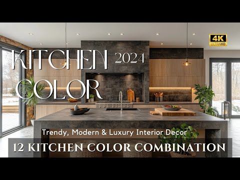 Видео: 12 главных трендов цвета кухни 2024 года: потрясающие сочетания красок | Идеи дизайна интерьера