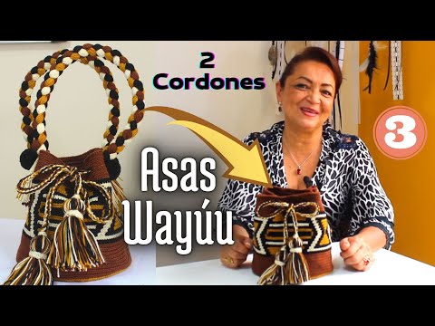 Видео: Мини-рюкзак Wayúu из 4 цветов l Шаг за шагом l Часть № 3 Ручки - шнуры Wayúu