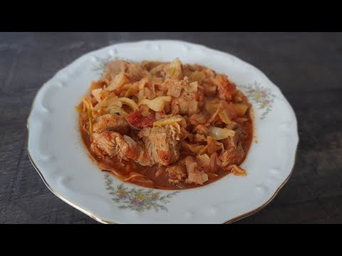 Видео: Прясно зеле със свинско месо в тенджера, вкусотия.
