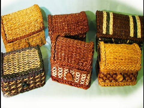 Видео: ▬► Плетение из газет сундучка / Decorative Chest newspapers