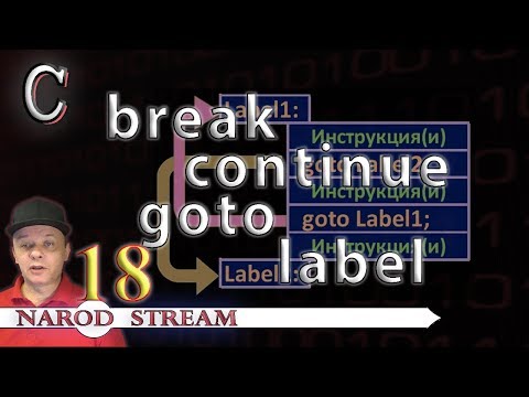 Видео: Программирование на C. Урок 18. Инструкции break, continue, оператор goto и метки