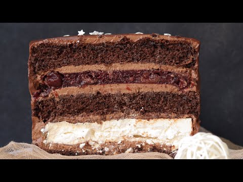 Видео: ТОРТ КОТОРЫЙ ВАС УДИВИТ🤎 ШОКОЛАДНЫЙ ТОРТ С БЕЗЕ И ВИШНЕЙ 🤎Сhocolate meringue cake