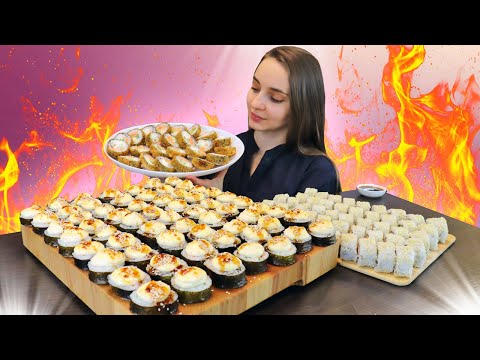 Видео: Готовлю ГОРЯЧИЕ РОЛЛЫ с лососем, во фритюре и запеченные