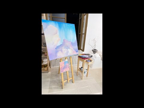 Видео: Пишу маслом из новой мастерской 🎨