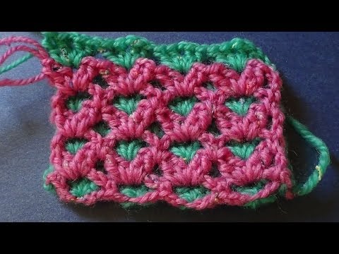 Видео: Двухцветный двухсторонний узор