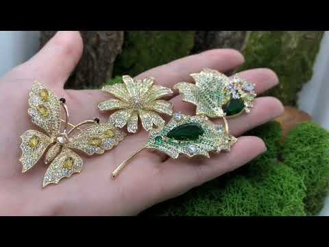 Видео: AliExpress шикарные броши с фианитами по вкусным ценам ☆ ОГРАНИЧЕННОЕ кол-во ☆