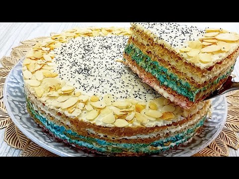 Видео: СМАК ДИТИНСТВА! Вафельний торт з карамельно-кокосовим кремом. Неймовірний десерт!