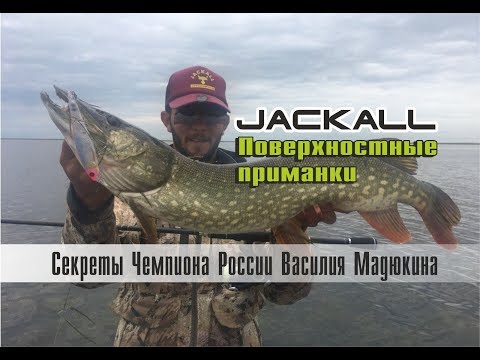 Видео: Лучшие воблеры для рыбалки на щуку. Поверхностные приманки Jackall. Рыбалка с Василием Мадюкиным.