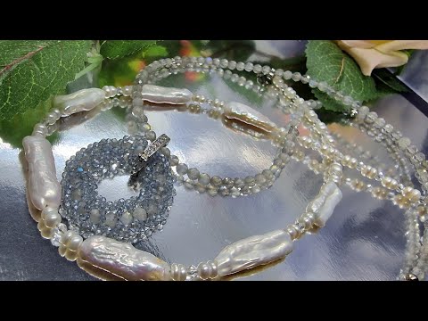 Видео: Necklace Pearl. Pendant. Кулон из бусин, Мастер Класс #флешмоб_минимализм