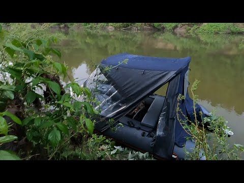 Видео: Тент Комби на лодке ПВХ. Ночую на реке в лодке под тентом сильную грозу. Часть 2