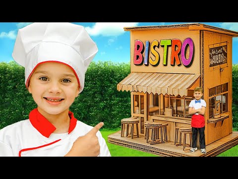 Видео: Приключение в картонном кафе для детей!