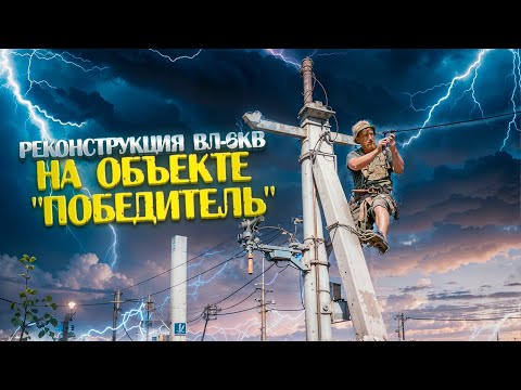 Видео: Реконструкция ВЛ-6кВ на объекте "Победитель"