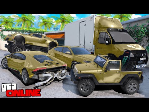 Видео: УГНАЛ КУЧУ ЗОЛОТЫХ ЧИТ ТАЧЕК И ОГРОМНЫЙ МОНСТР ТРАК У МАЖОРА ЗА 180 СЕК! БИТВА ВОРОВ В ГТА 5 ОНЛАЙН!