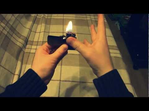 Видео: Трюк с исчезновением огня в Zippo (Трюк №2)