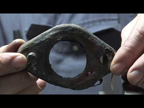 Видео: Выхлопной фланец для авто из куска швеллера.