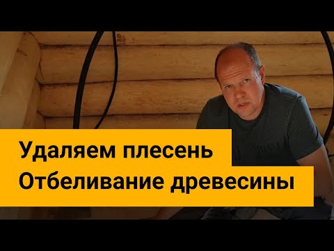 Видео: Удаляем плесень на стенах сруба. Отбеливание древесины.