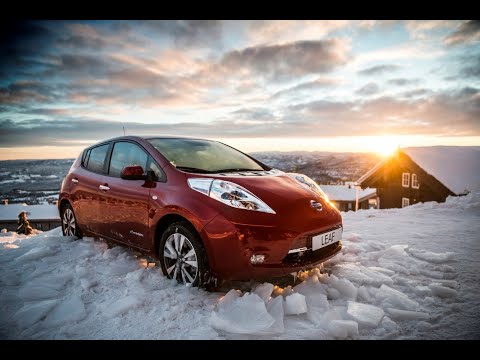 Видео: Nissan leaf -20 черепаха зима пробег Ниссан лиф
