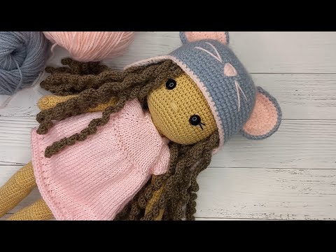 Видео: Шапочка-мышка крючком | шапочка для куклы крючком | МК-диктант